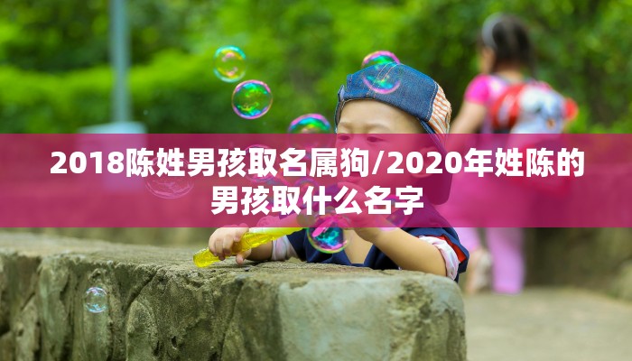 2018陈姓男孩取名属狗/2020年姓陈的男孩取什么名字