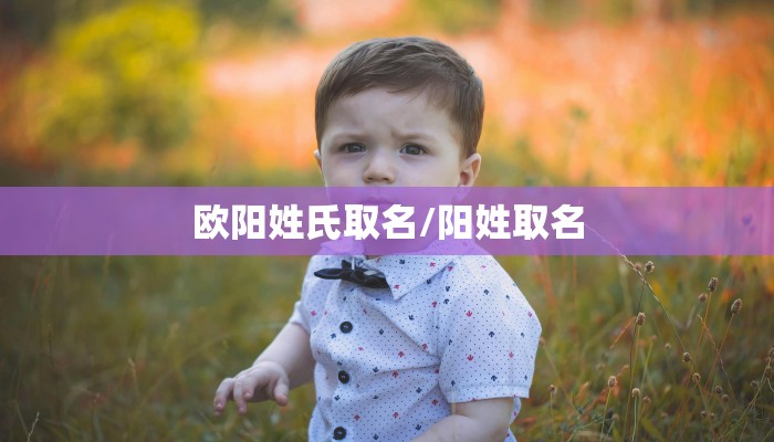 欧阳姓氏取名/阳姓取名
